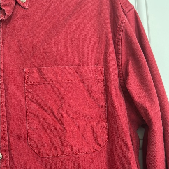 Men's Red Eddie Bauer Button-Up Shirt - Picture 3 of 5